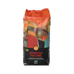 Espresso EZA Fairtrade Espresso Italiano, Bio-Kaffee, Ganze Bohne, 1kg – Produktbild 1 von 1