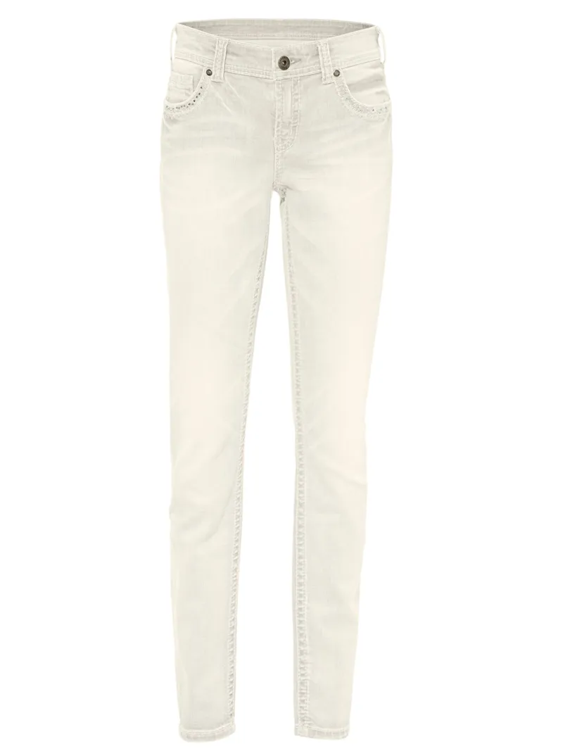 heine Röhrenjeans, Ecru, – Produktbild 1 von 2
