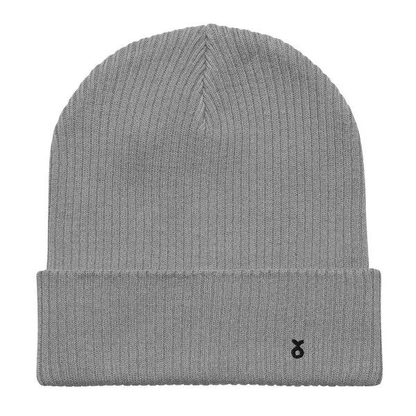 Rippenmütze aus Bio-Baumwolle Unisex - PepMelon schwarzes Logo, Grau, – Produktbild 4 von 4