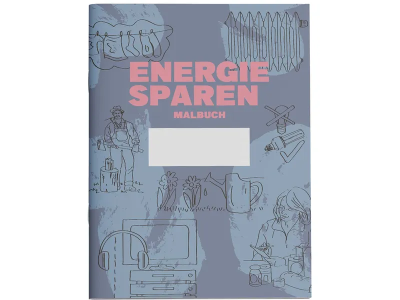 Malbuch "Energie sparen" Format A4, 12 Seiten – Produktbild 1 von 1