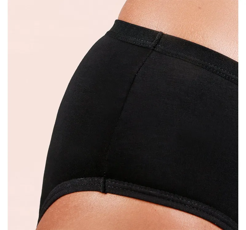 Taynie Taynie Periodenslip Basic extra stark - Periodenunterwäsche starke Blutung - Damen (1-St., 1er-Pack) Auslaufsichere Periodenunterwäsche / Periodenslip aus Bio Baumwolle, Schwarz, – Produktbild 1 von 5