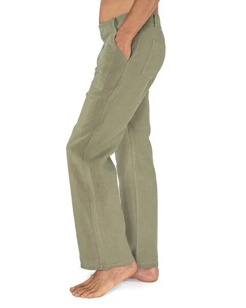 SCHAZAD Leinenhose APPROVAL STONEWASHED von SCHAZAD, Khaki, – Produktbild 2 von 3