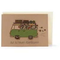 Die Stadtgärtner Die Stadtgärtner Grußkarte für Camper I VW Bus / Bulli mit Blumensamen zum Einpflanzen – Produktbild 1 von 1