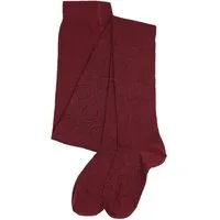 grödo grödo Damen Strumpfhose Kringelmuster Bio Baumwolle Elasthan, Burgund, – Produktbild 1 von 1