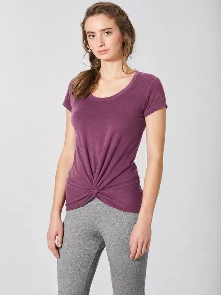HempAge HempAge Damen Yoga T-Shirt Hanf/Bio-Baumwolle, Purple, – Produktbild 3 von 5