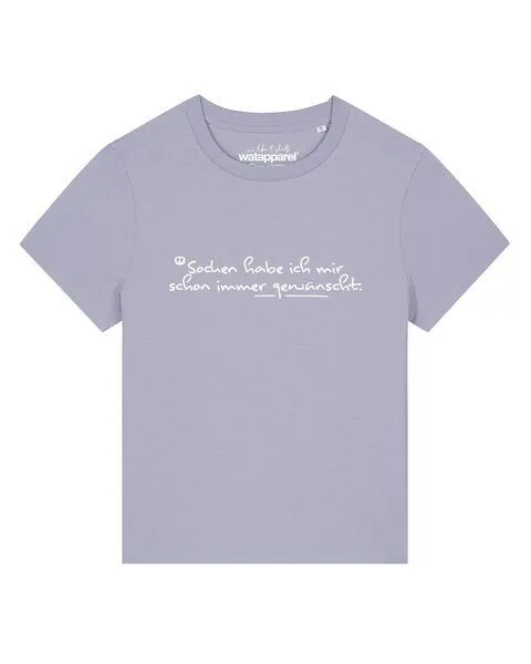 watapparel watapparel T-Shirt Frauen Socken habe ich mir schon immer gewünscht, Lavender, – Produktbild 1 von 2