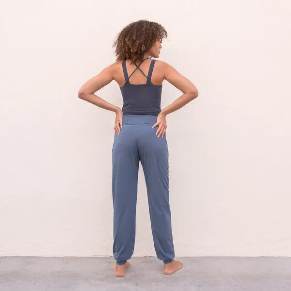 Jaya Jaya JOELLE - Damen - Hose für Yoga und Freizeit aus Biobaumwolle, Bluegrey/blau, – Produktbild 2 von 2