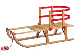 Gloco Davoser Rodel-Set Schlitten 3-teilig Aus Buchenholz, Länge 90 cm – Produktbild 1 von 1