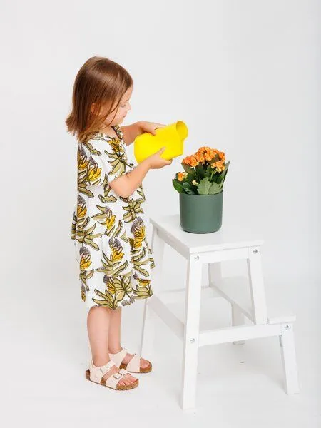 Babbily Babbily Luftiges Boho Bloom Kleid aus Ecovero, Weiss, – Produktbild 4 von 4