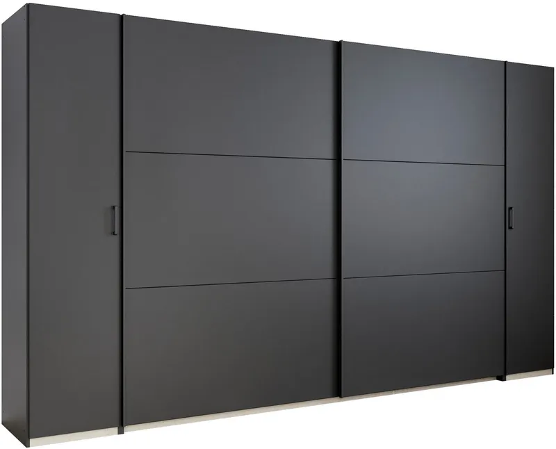 Rauch Rauch Schwebetürenschrank Kleiderschrank Drehtürenschrank Schrank Garderobe KRONACH (in 3 Ausstattungen BASIC/CLASSIC/PREMIUM, Breiten 225/268/311/354 cm) mit Dreh- und Schwebetüren und vielen Einlegeböden MADE IN GERMANY, Grau, – Produktbild 1 von 5