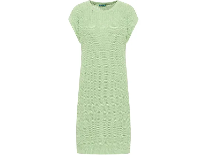 Tranquillo tranquillo Bio-Damen-Midi-Strickkleid, gerade geschnitten, topaz green, Gr. M – Produktbild 1 von 1