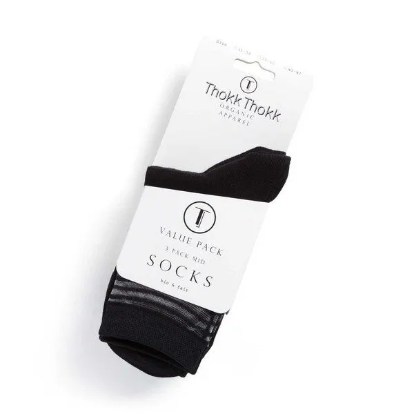 THOKKTHOKK ThokkThokk Socken Romance 3er-Pack, Schwarz, – Produktbild 2 von 3