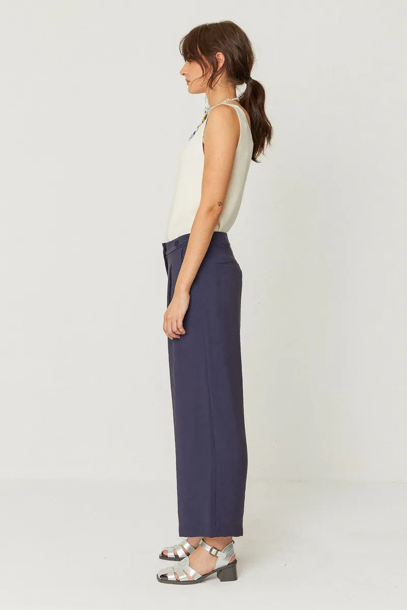 SKFK SKFK Damen vegan Hose Ilia Blau, Extra dunkelblau, – Produktbild 1 von 2