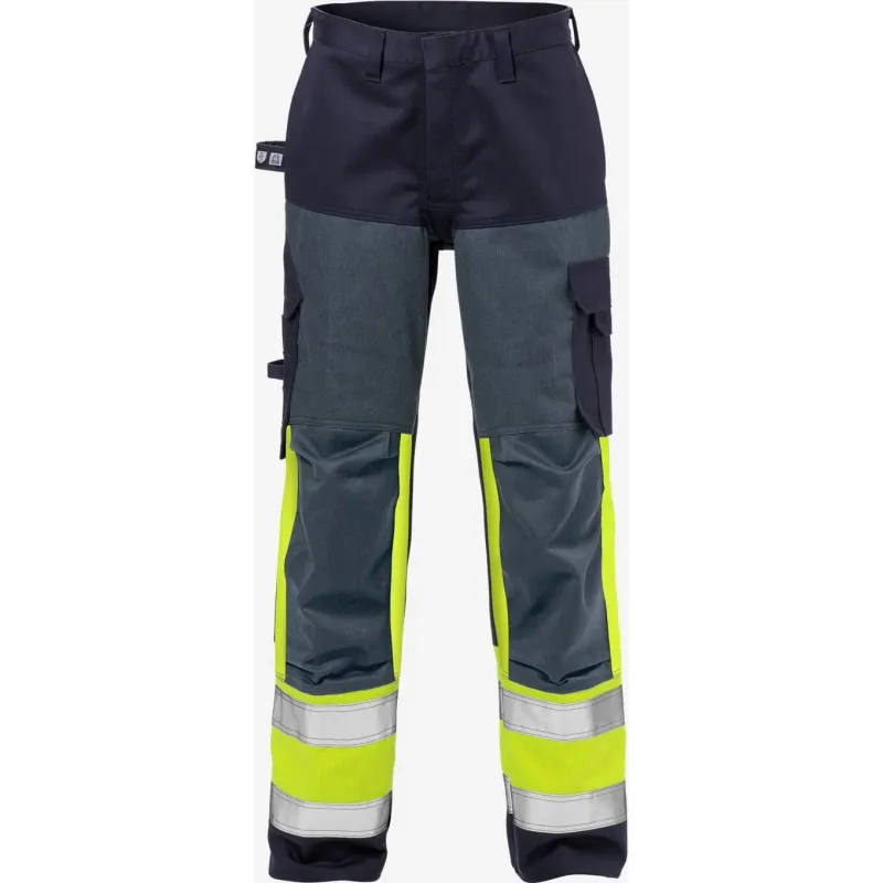 Fristads Berufshose hochsichtbar Klasse 1 für Frauen Fristads 2591 FLAM, Blau, – Produktbild 2 von 2