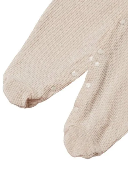 Biorganic Biorganic Waffle Smile Baby Strampler, Beige, – Produktbild 3 von 3