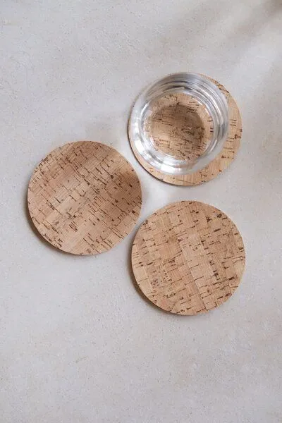 Clarissakork Clarissakork 6er Set Glasuntersetzer aus Kork, Natur, – Produktbild 1 von 2