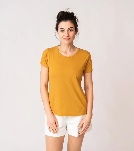 Gary Mash GARY MASH Damen Basicshirt aus Bambusviskose, Gelb, – Produktbild 3 von 3
