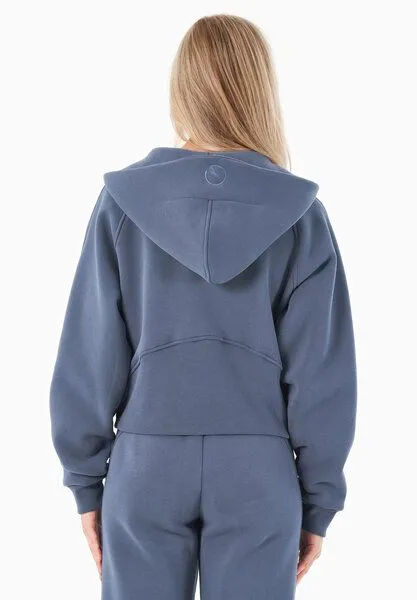 ORGANICATION Organication Joddy | Essentials Full Zip-Hoodie aus Bio-Baumwolle und recyceltem Polyester, Soft indigo, – Produktbild 4 von 4