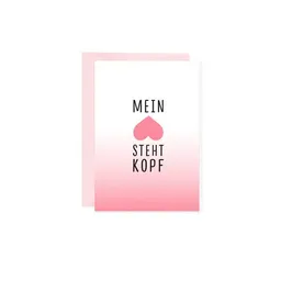 Bow & Hummingbird Bow & Hummingbird Mini-Grußkarte Mein Herz steht Kopf – Produktbild 1 von 1