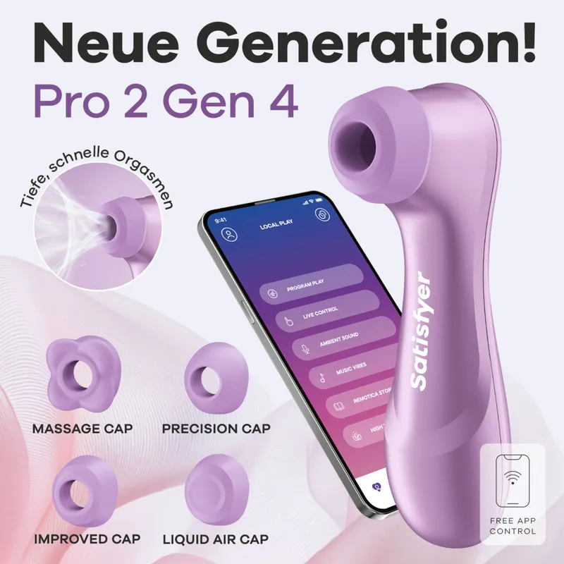 Satisfyer Satisfyer ‘Pro 2 Generation 4 Connect App’, 16,5 cm, Lila, – Produktbild 1 von 1