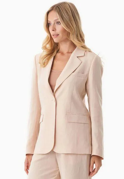 ORGANICATION ORGANICATION Blazer aus TENCEL Lyocell und Leinen, Beige(soft beige), – Produktbild 4 von 4
