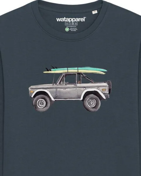 watapparel watapparel Sweatshirt Unisex Surf Pickup, India ink grey, – Produktbild 3 von 3