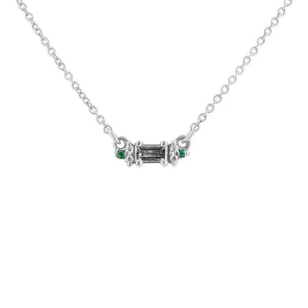 Eppi Eppi Kette mit Salt and Pepper Diamant, Smaragden und Moissaniten Matilda, Weiss, – Produktbild 1 von 1