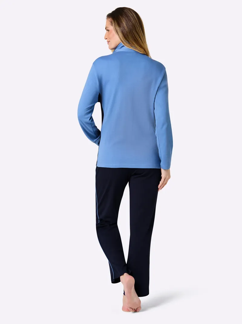 feel good Hausanzug, Mittelblau-marine, – Produktbild 2 von 2