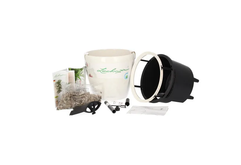 Lechuza® Lechuza® Pflanzkübel Lechuza Blumentopf rund Classico LS 28 weiß hochglanz Kunststoff mit – Produktbild 4 von 6