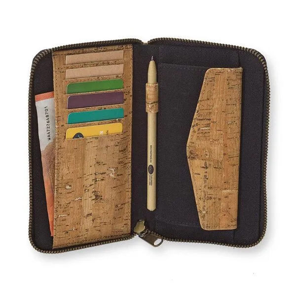 weltPartner weltPartner Portemonnaie aus Kork und Bio-Baumwolle, 18x11cm – Produktbild 3 von 3