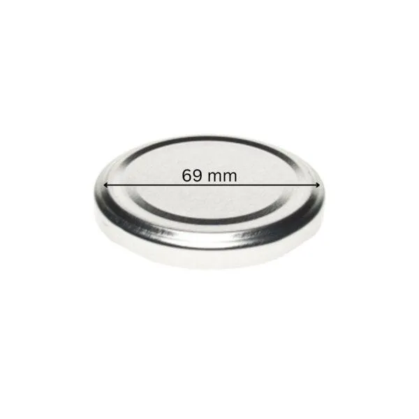 mikken mikken 25 Ersatzdeckel TO66 Ø 6,9 cm für Marmeladen- & Einmachgläser, Silber, – Produktbild 2 von 3