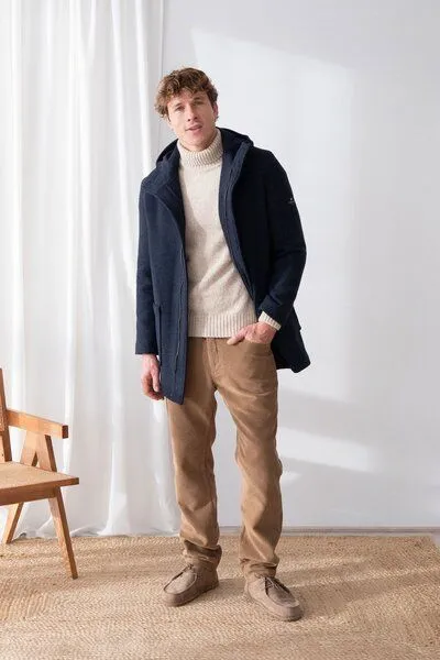 TWOTHIRDS TWOTHIRDS Winterjacke mit Kapuze Melchor, Navy, – Produktbild 2 von 3