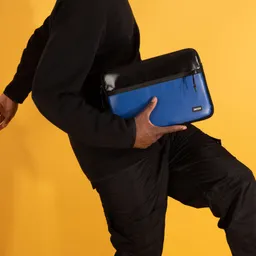 UNBEGUN UNBEGUN Herren vegan Laptop-Tasche Mit Fronttasche Blau – Produktbild 1 von 1