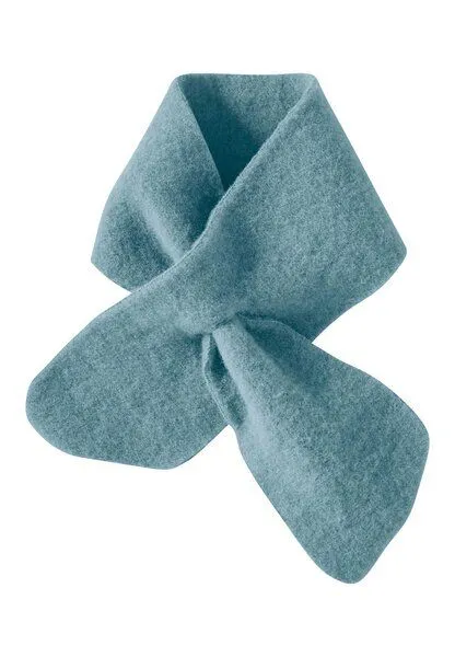 hessnatur hessnatur Wollfleece Schal aus reiner Bio-Merinowolle, Gletscherblau, – Produktbild 2 von 2