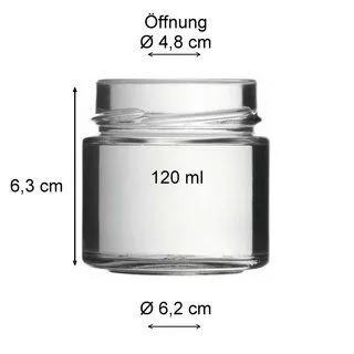 mikken mikken Einmachglas 120 ml mit PVC freiem Schraubverschluss – Produktbild 3 von 4