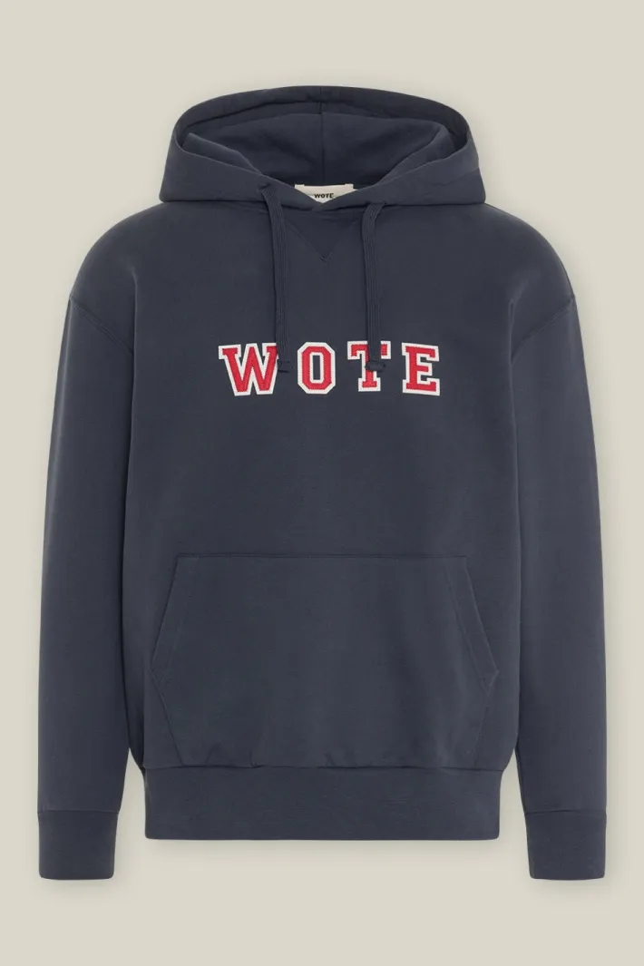 WOTE WOTE Damen vegan Hoodie Logo Dunkelblau, Dunkelblau, – Produktbild 1 von 1