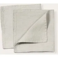 KUSHEL KUSHEL Leinen Servietten Duo, Cloud grey hellgrau, – Produktbild 1 von 1