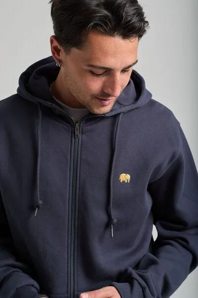 Trendsplant Organic Essential Zip Hoodie Trendsplant Blue, Blau, – Produktbild 3 von 4