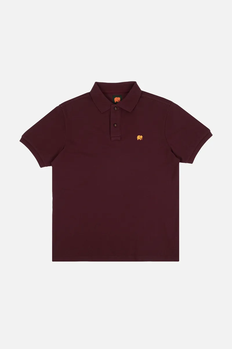 Trendsplant Trendsplant Herren vegan Poloshirt Essential Burgundy, Dunkelrot, – Produktbild 2 von 2