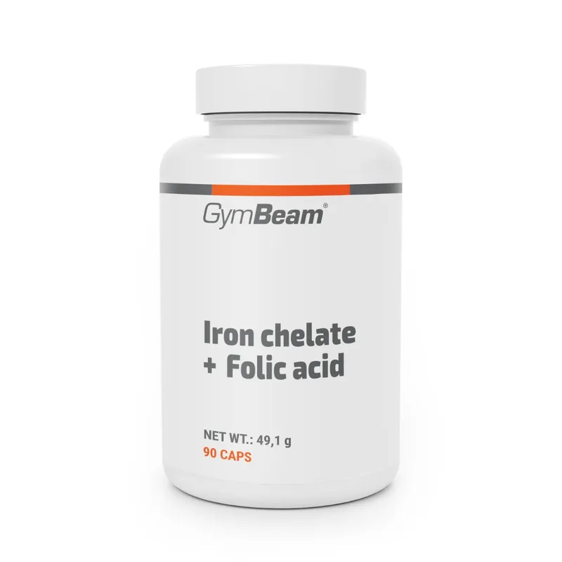 GymBeam GymBeam Iron chelate + Folic acid 90 Kapseln – Produktbild 1 von 1