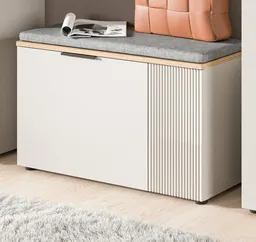 Inn.Furn Schuhbank Skid (Garderobenbank in Kaschmir Sand mit Eiche, 2-türig, 80 x 48 cm), mit viel Stauraum – Produktbild 1 von 1
