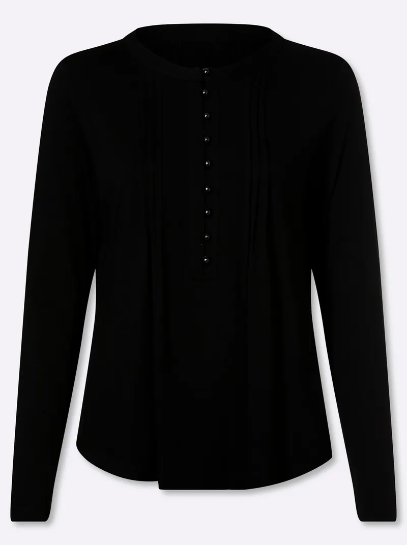 heine Langarmshirt schwarz, Schwarz, – Produktbild 1 von 2