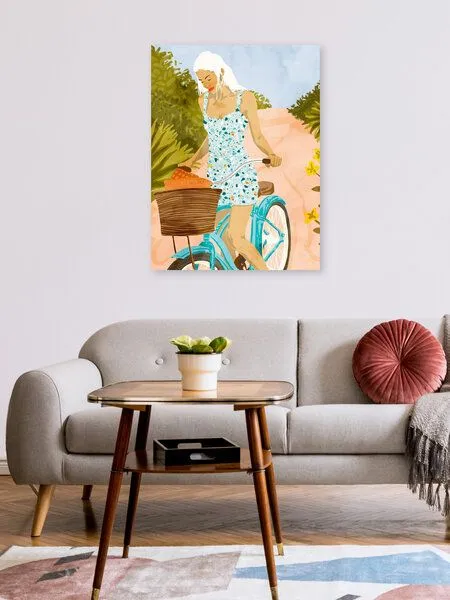 Photocircle Photocircle Poster / Leinwandbild - Biking In The Woods – Produktbild 2 von 4