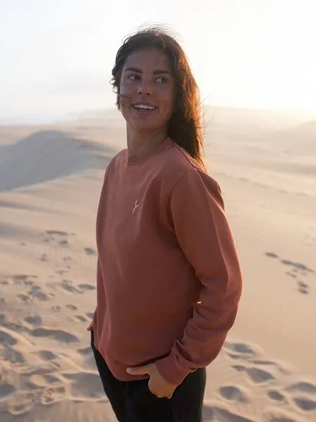 FUXBAU FUXBAU Frauen fux Pullover - seegrün, seeblau & rot, Rot, – Produktbild 3 von 4