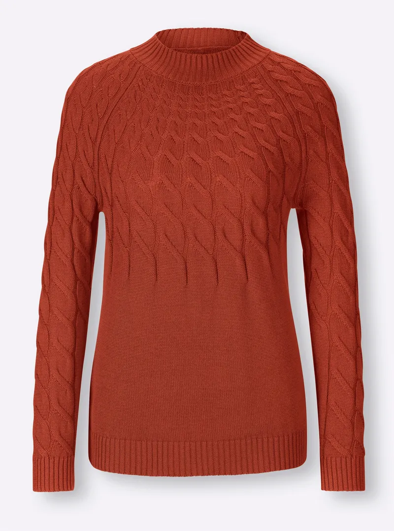 heine Stehkragenpullover, Rostrot, – Produktbild 2 von 2