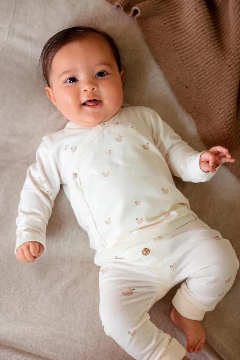 Noppies Newborn Langarmshirt Nour, Weiss, – Produktbild 4 von 6