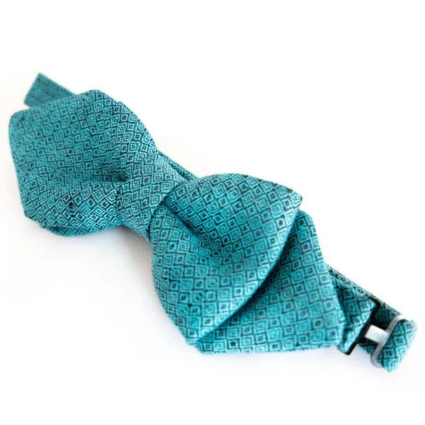 klYmp klYmp Hosenträger / Schleife in Leinen Diamand, Cyan (blau), – Produktbild 2 von 6