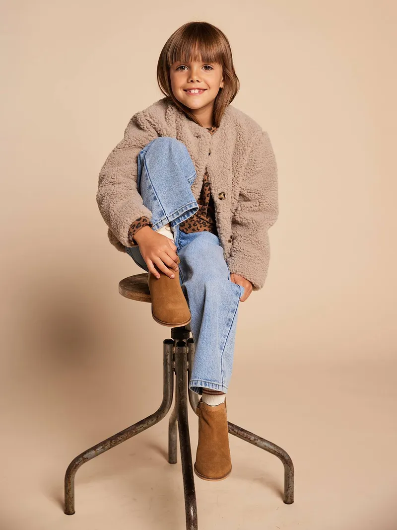 Envie De Fraise Mädchen Jacke mit Teddyfleece Mama-Tochter-Capsule, Taupe, – Produktbild 4 von 4