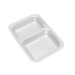 eTHikǝ eTHikǝ Edelstahlbehälter mit zwei Hälften von 500 und 400 ml, 900ml im gesamt, mit Plastikdeckel – Produktbild 1 von 1