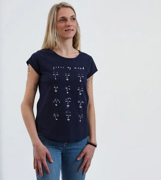 Gary Mash GARY MASH Shirt Asheville guess my mood aus Biobaumwolle, Dunkelblau (blau), – Produktbild 4 von 4